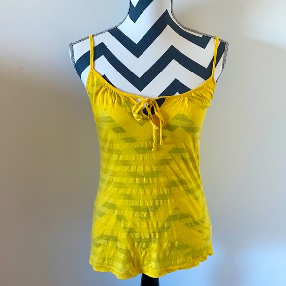 Express Yellow Striped Tank - Picture 2 of 5